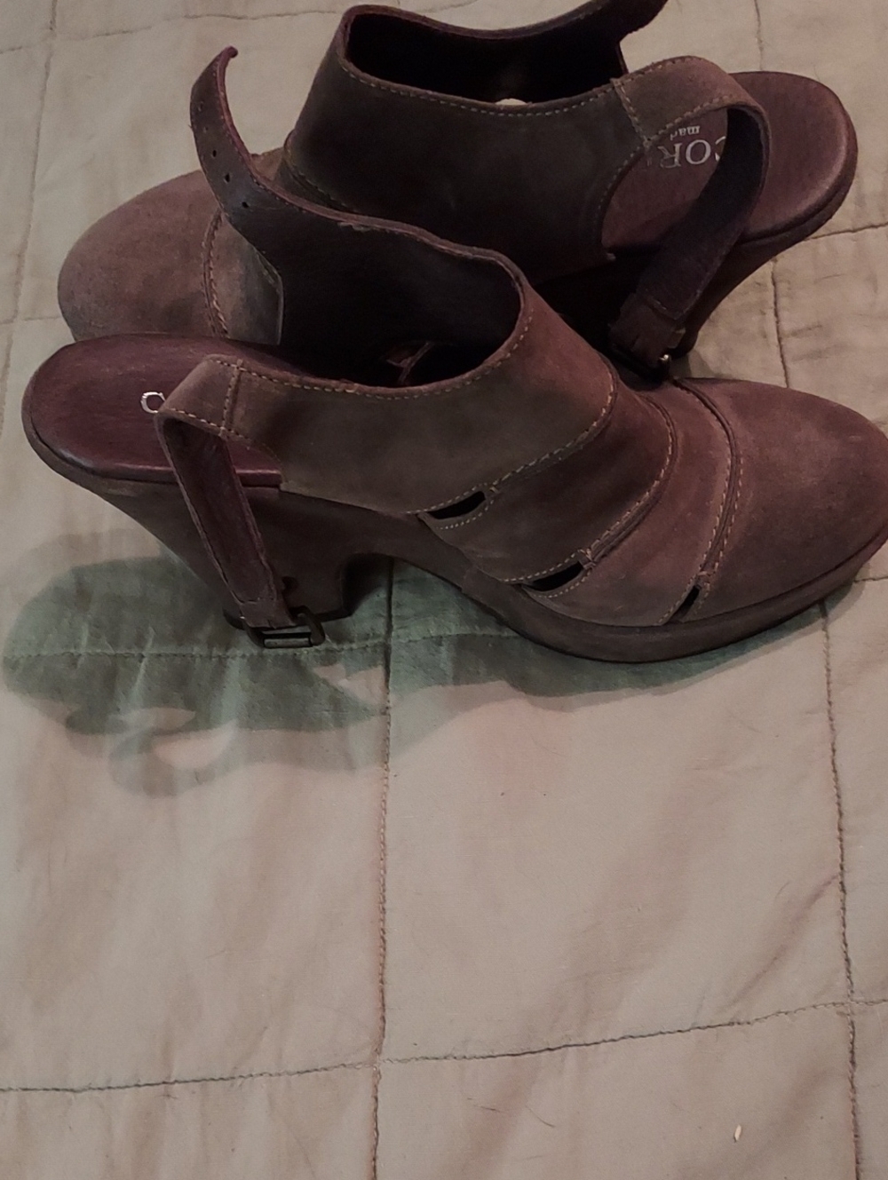 Cordani Suede Heels Brown Sz 39/8